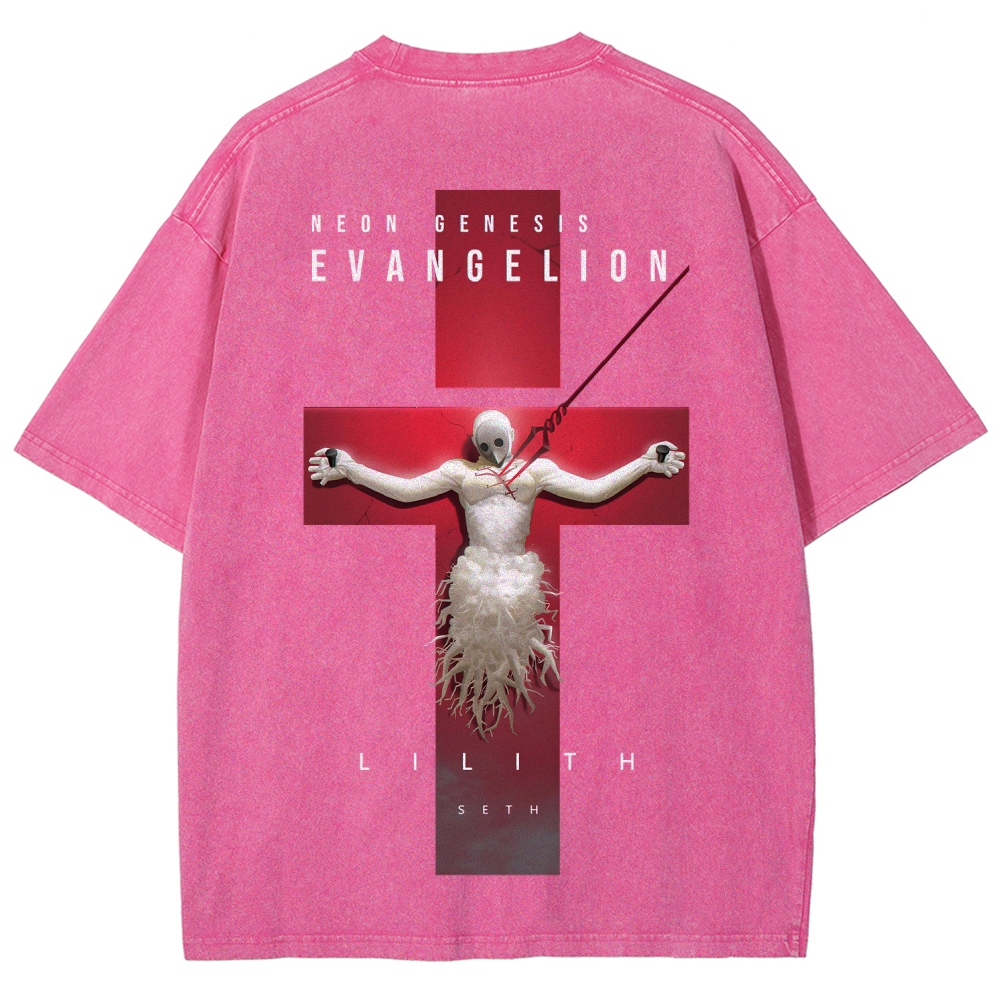 Neon Genesis Evangelion Unisex Fit Washed T-Shirt 2604003391