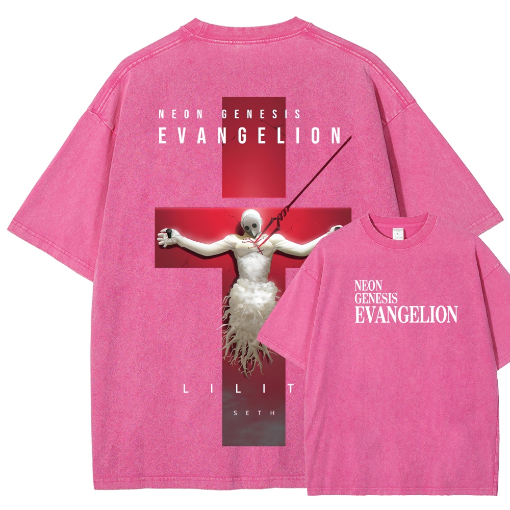 Neon Genesis Evangelion Unisex Fit Washed T-Shirt 2604003391