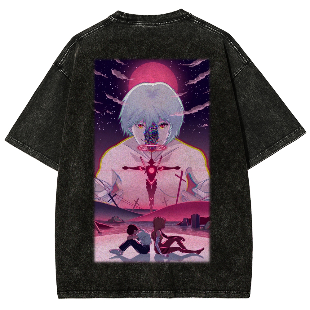 Neon Genesis Evangelion Unisex Fit Washed T-Shirt 2604003477