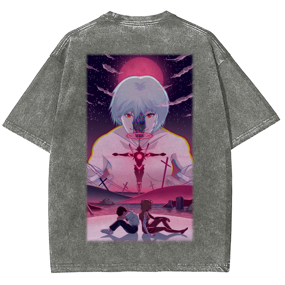 Neon Genesis Evangelion Unisex Fit Washed T-Shirt 2604003477
