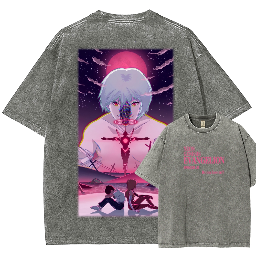 Neon Genesis Evangelion Unisex Fit Washed T-Shirt 2604003477