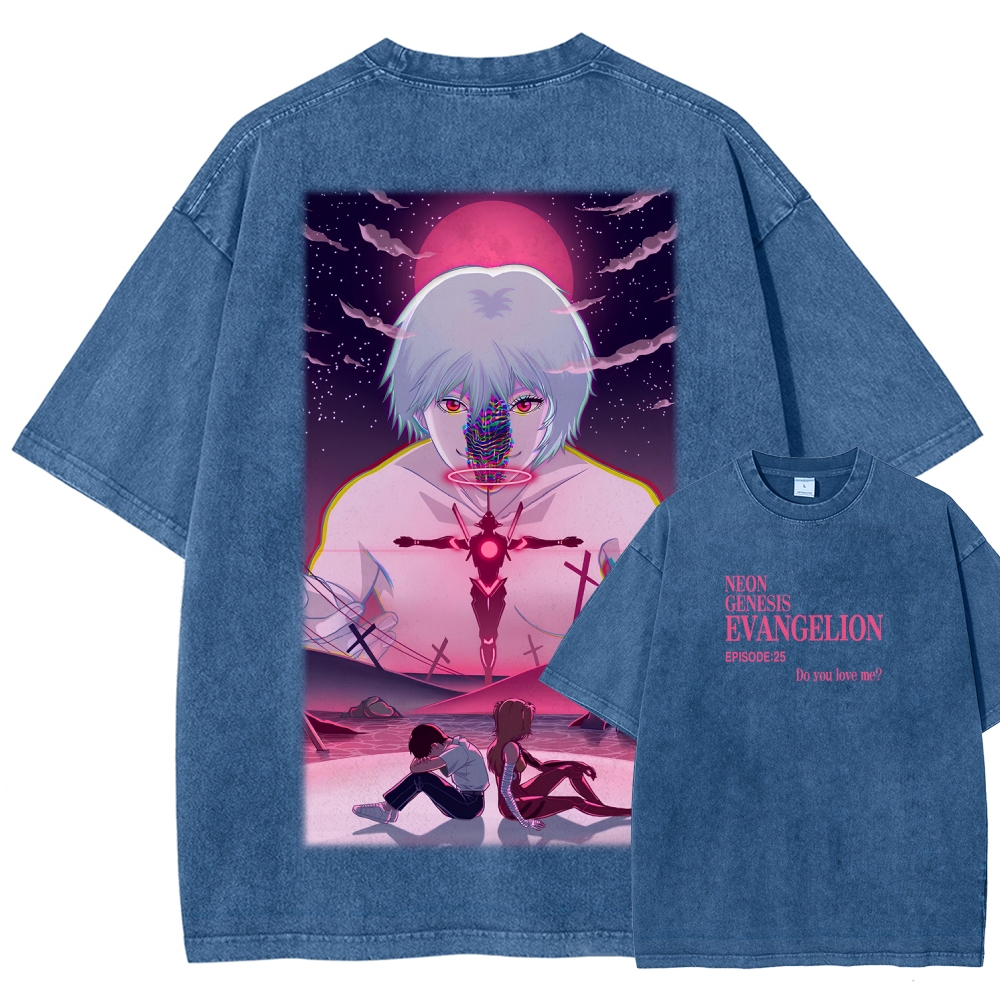 Neon Genesis Evangelion Unisex Fit Washed T-Shirt 2604003477