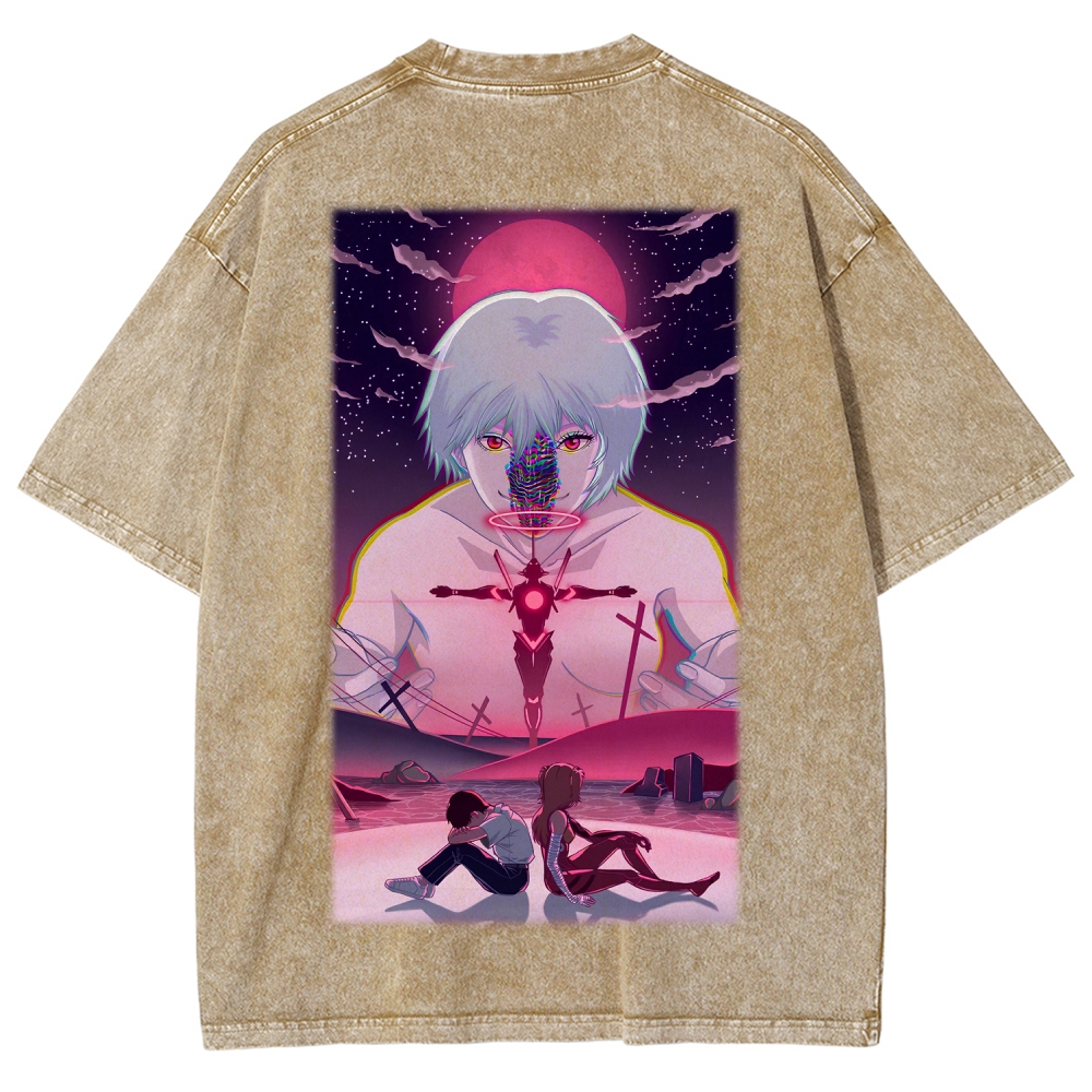 Neon Genesis Evangelion Unisex Fit Washed T-Shirt 2604003477