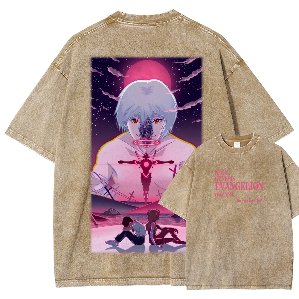 Neon Genesis Evangelion Unisex Fit Washed T-Shirt 2604003477