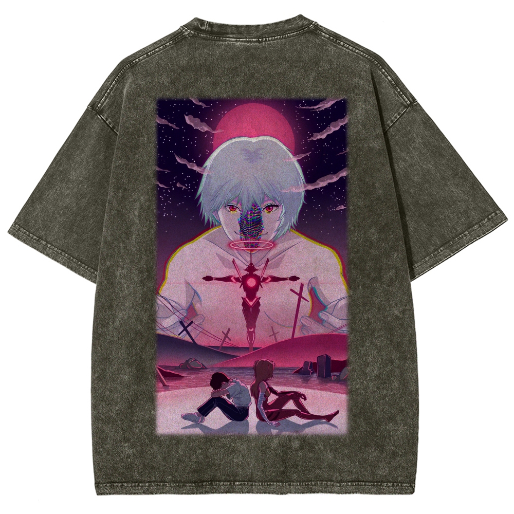 Neon Genesis Evangelion Unisex Fit Washed T-Shirt 2604003477