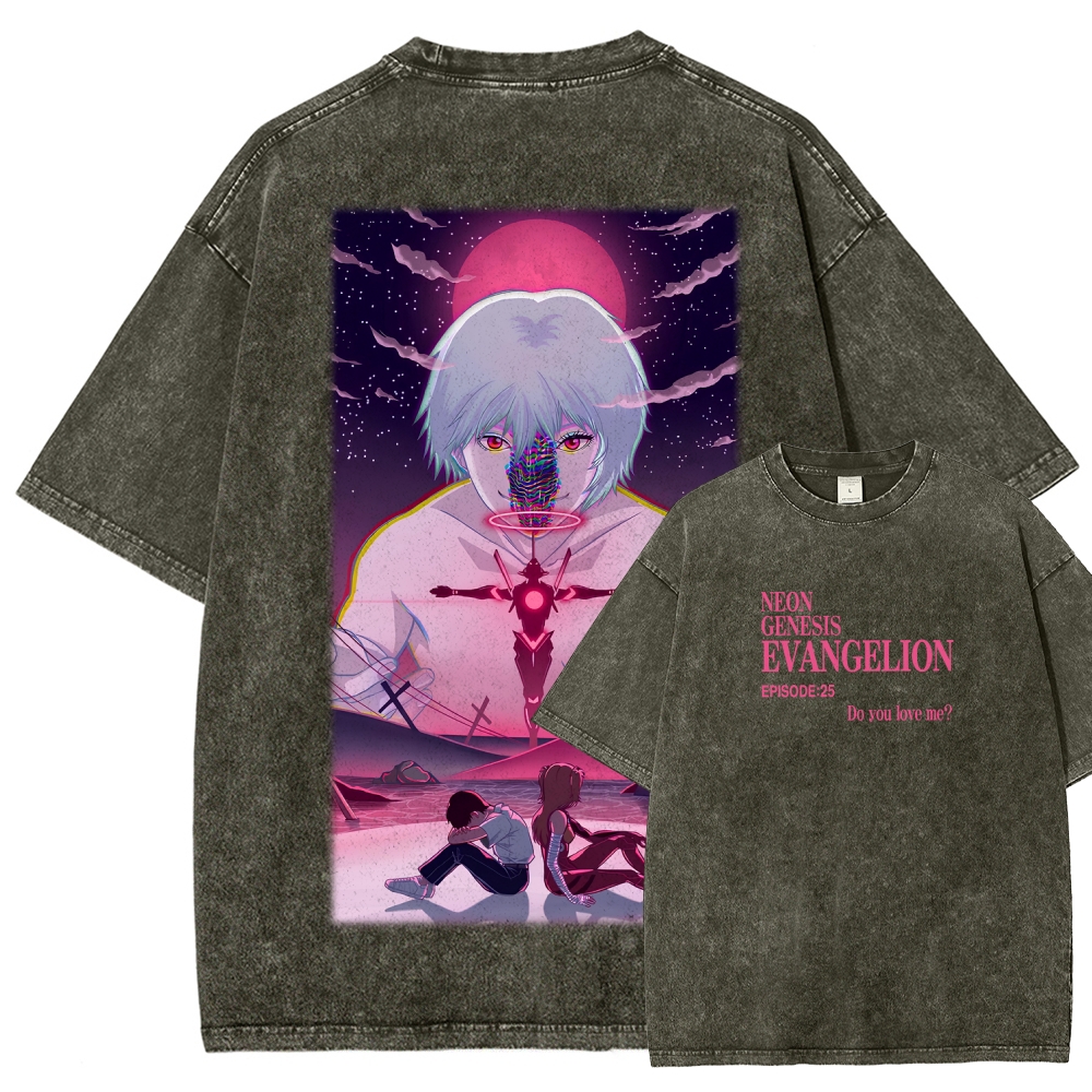 Neon Genesis Evangelion Unisex Fit Washed T-Shirt 2604003477