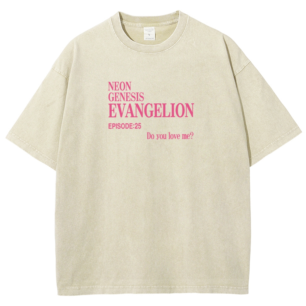 Neon Genesis Evangelion Unisex Fit Washed T-Shirt 2604003477