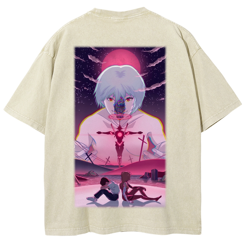 Neon Genesis Evangelion Unisex Fit Washed T-Shirt 2604003477