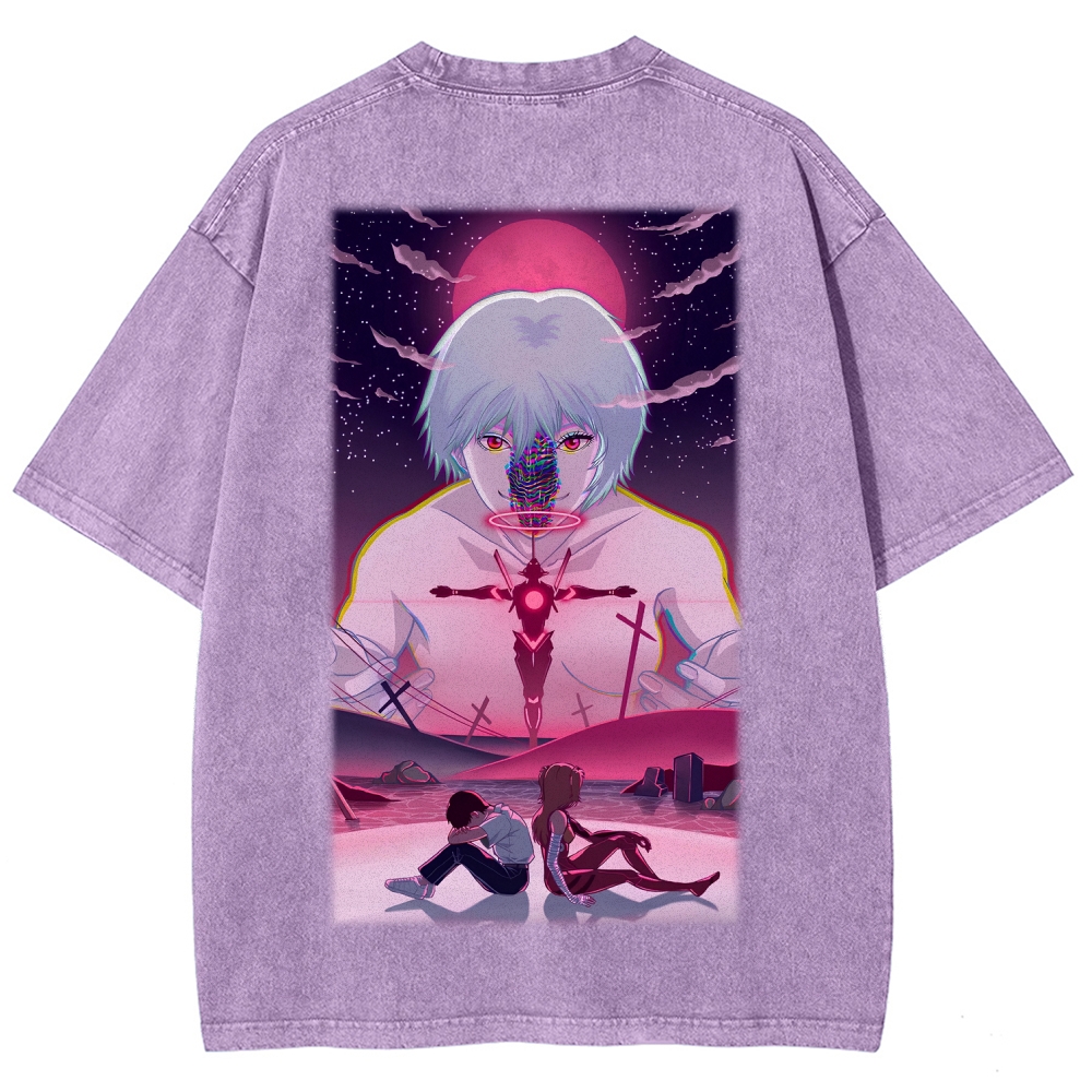 Neon Genesis Evangelion Unisex Fit Washed T-Shirt 2604003477