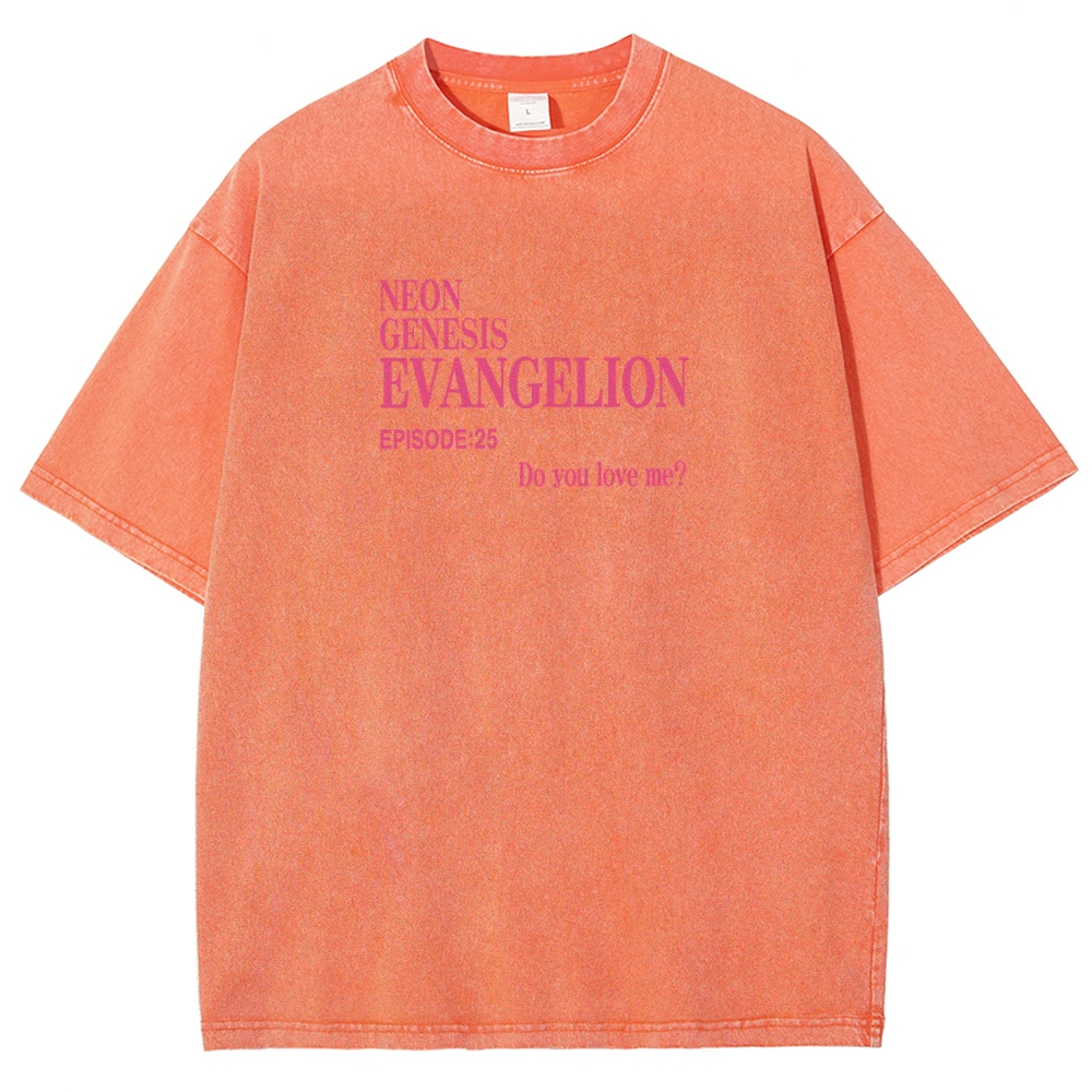 Neon Genesis Evangelion Unisex Fit Washed T-Shirt 2604003477
