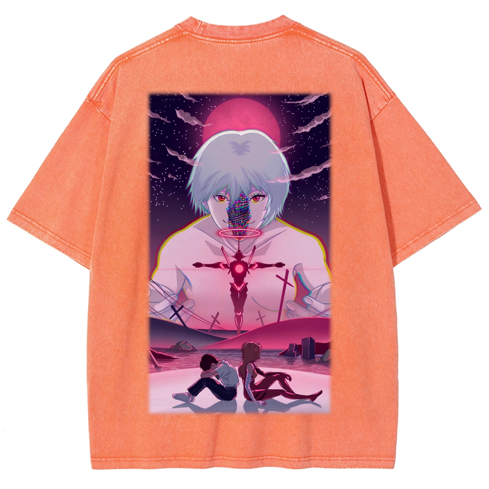 Neon Genesis Evangelion Unisex Fit Washed T-Shirt 2604003477