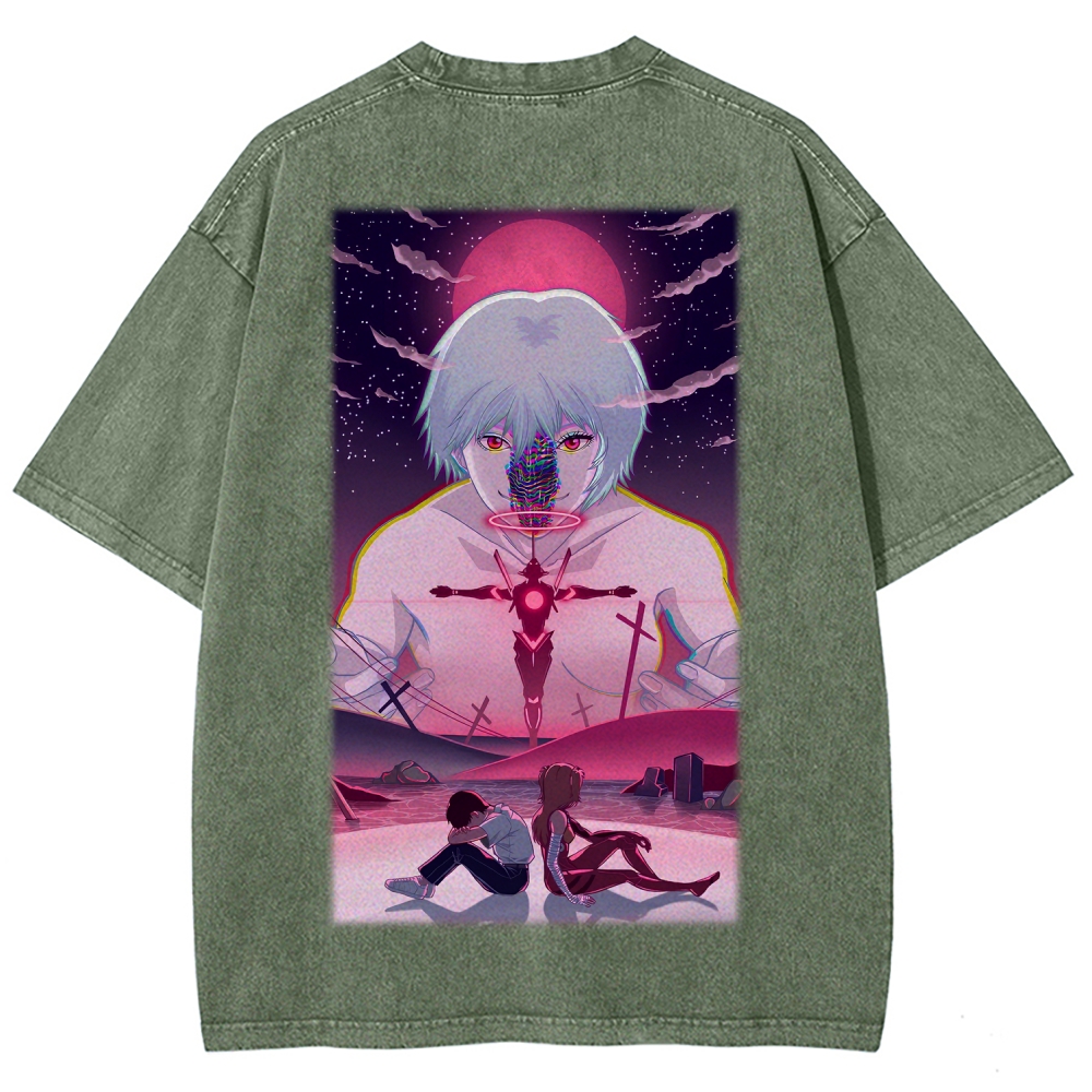 Neon Genesis Evangelion Unisex Fit Washed T-Shirt 2604003477