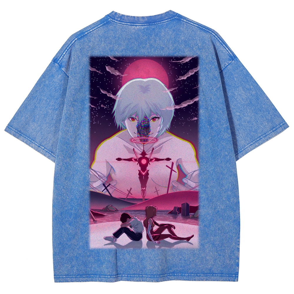Neon Genesis Evangelion Unisex Fit Washed T-Shirt 2604003477