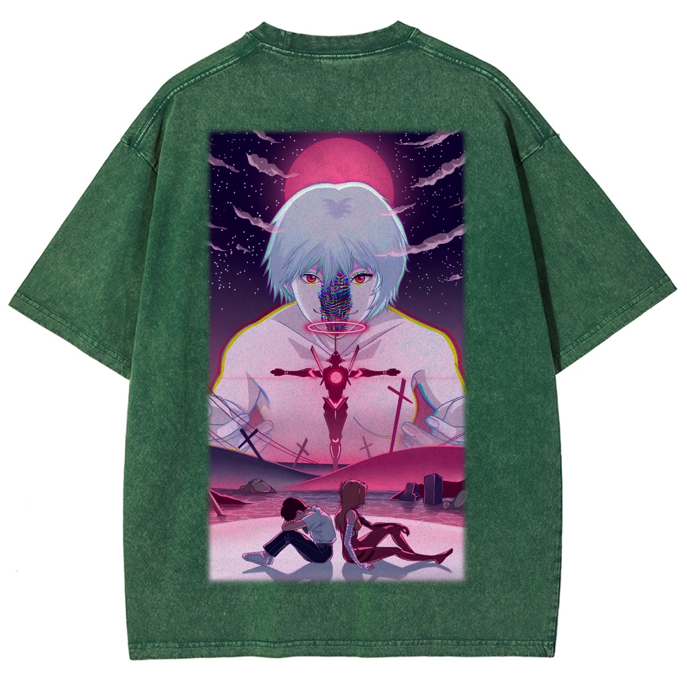Neon Genesis Evangelion Unisex Fit Washed T-Shirt 2604003477
