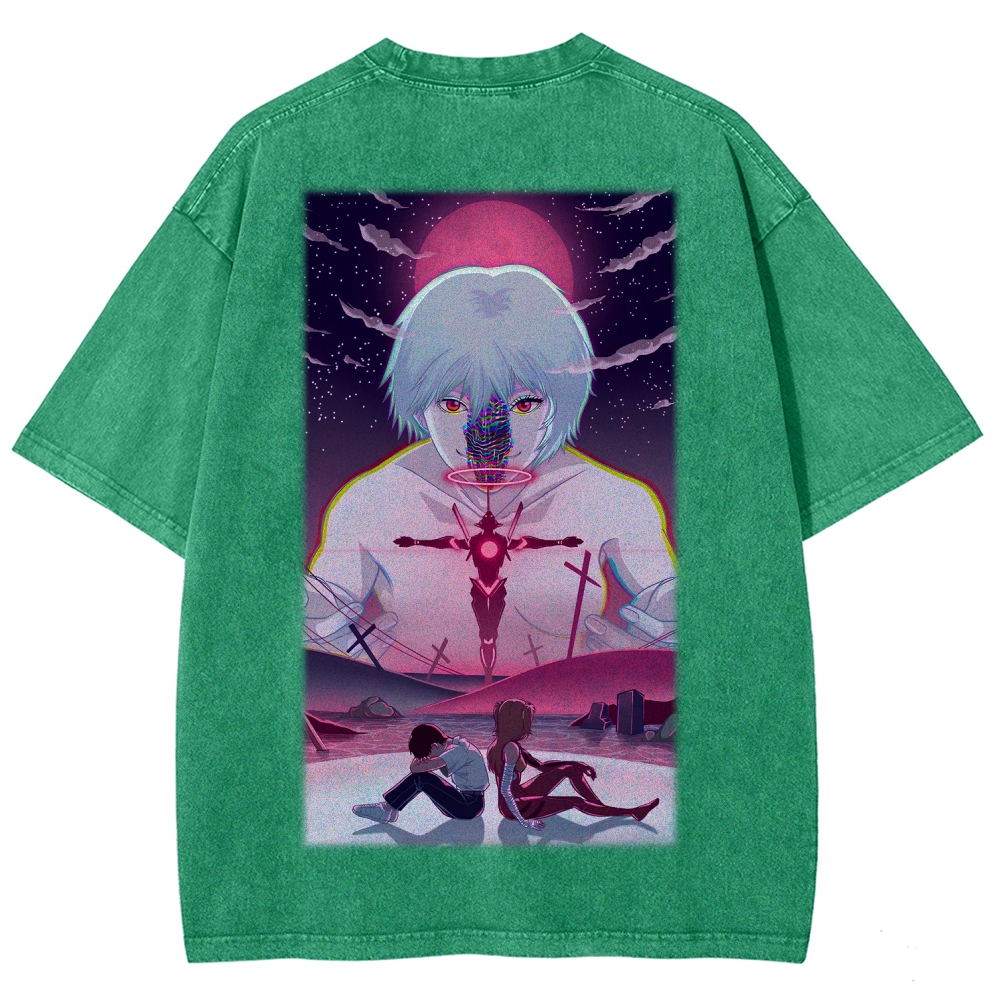 Neon Genesis Evangelion Unisex Fit Washed T-Shirt 2604003477