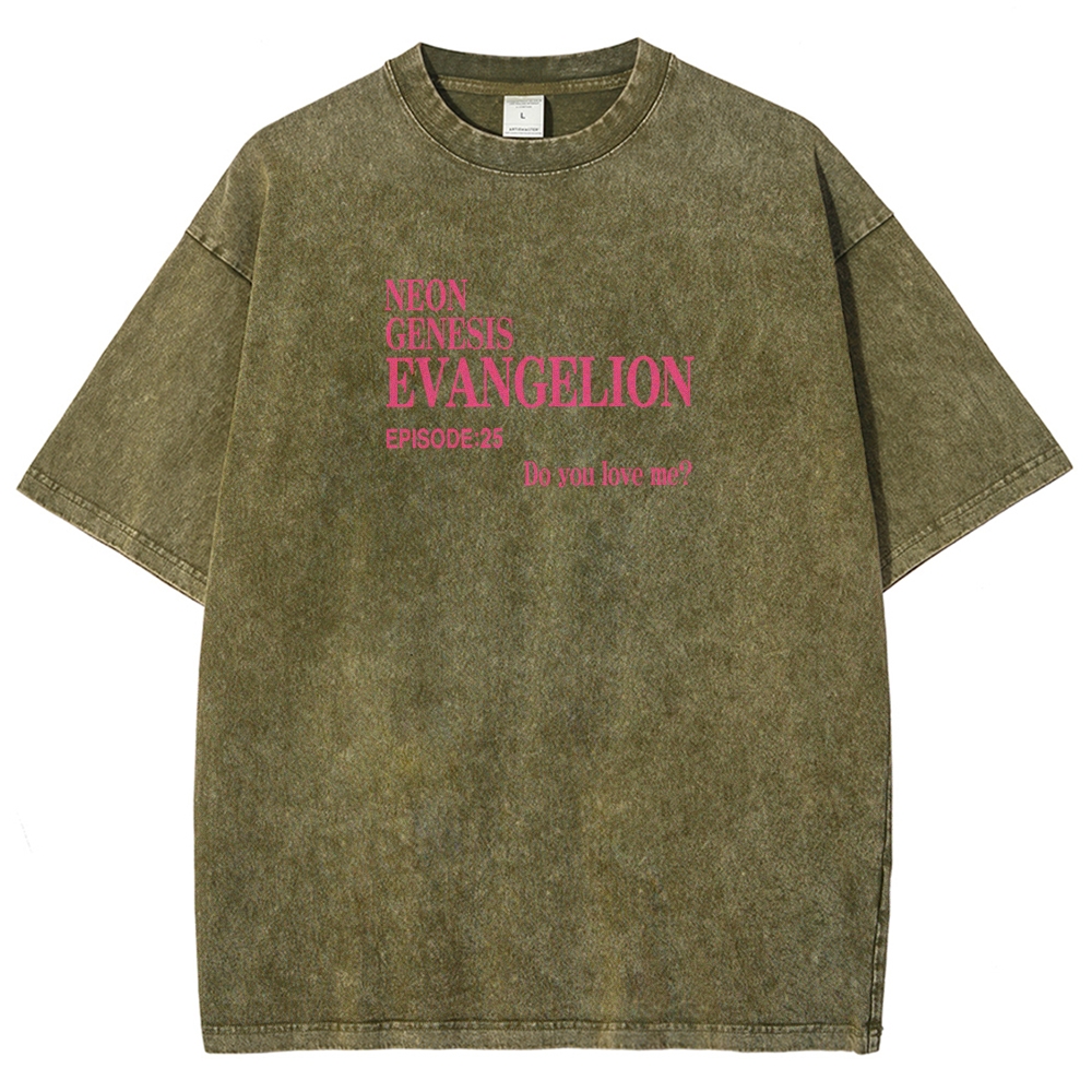 Neon Genesis Evangelion Unisex Fit Washed T-Shirt 2604003477
