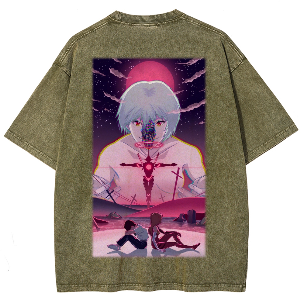 Neon Genesis Evangelion Unisex Fit Washed T-Shirt 2604003477