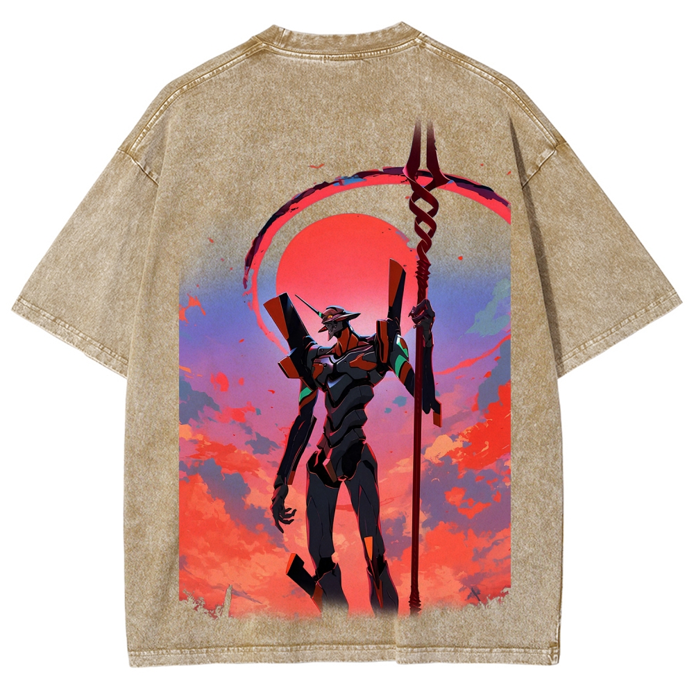 Neon Genesis Evangelion Unisex Fit Washed T-Shirt 2604003611