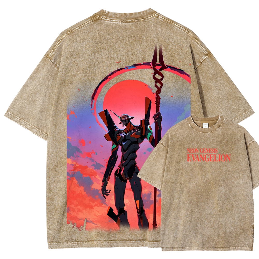 Neon Genesis Evangelion Unisex Fit Washed T-Shirt 2604003611
