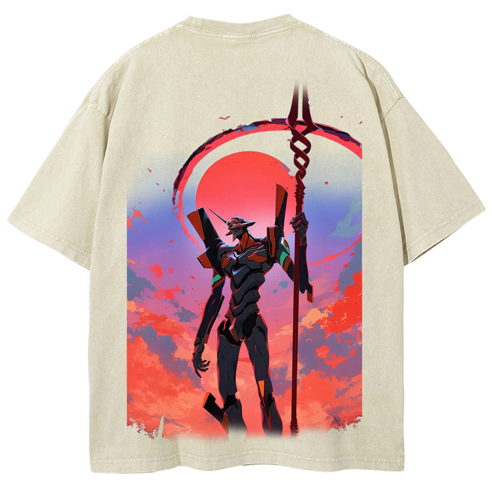 Neon Genesis Evangelion Unisex Fit Washed T-Shirt 2604003611