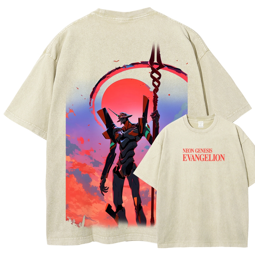 Neon Genesis Evangelion Unisex Fit Washed T-Shirt 2604003611