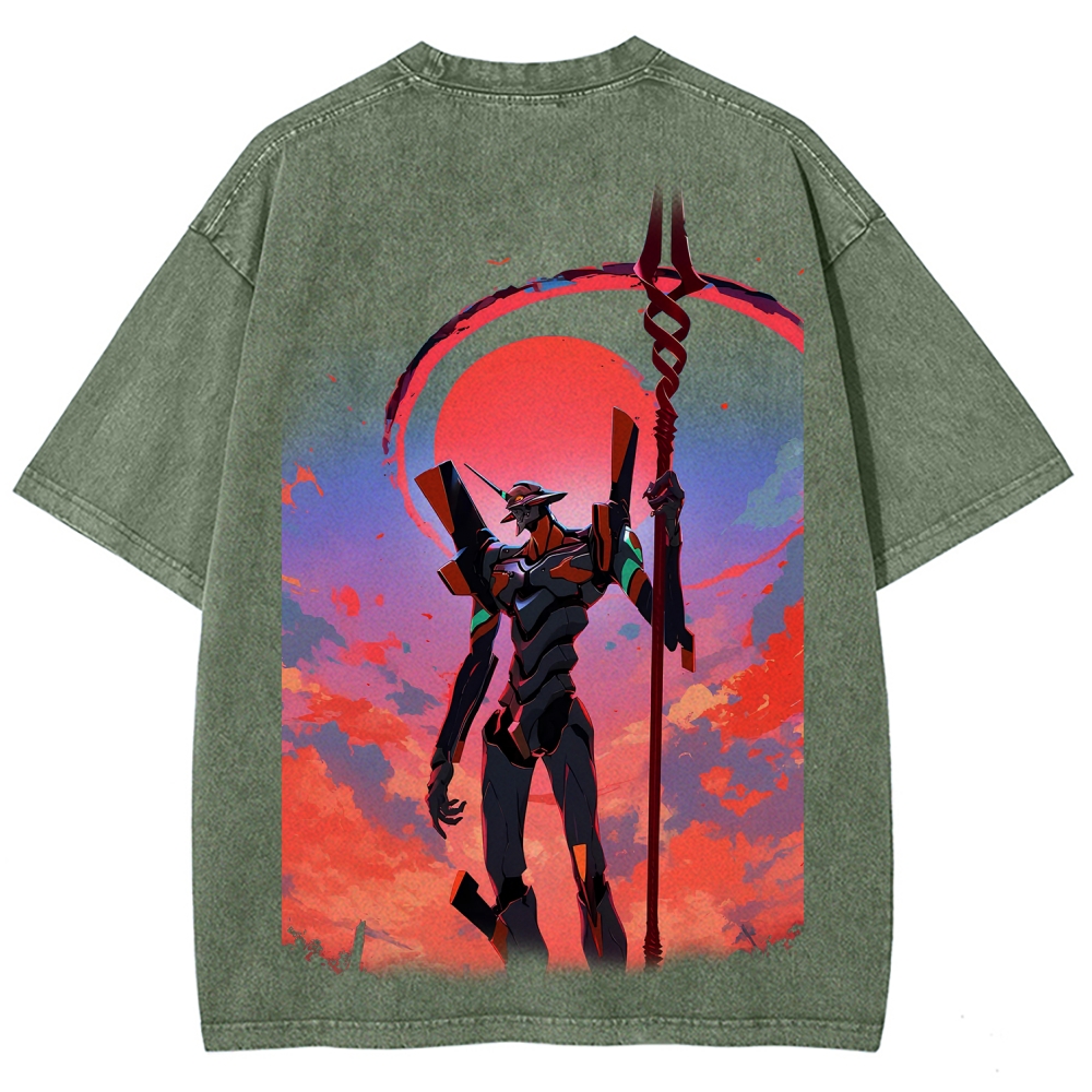 Neon Genesis Evangelion Unisex Fit Washed T-Shirt 2604003611