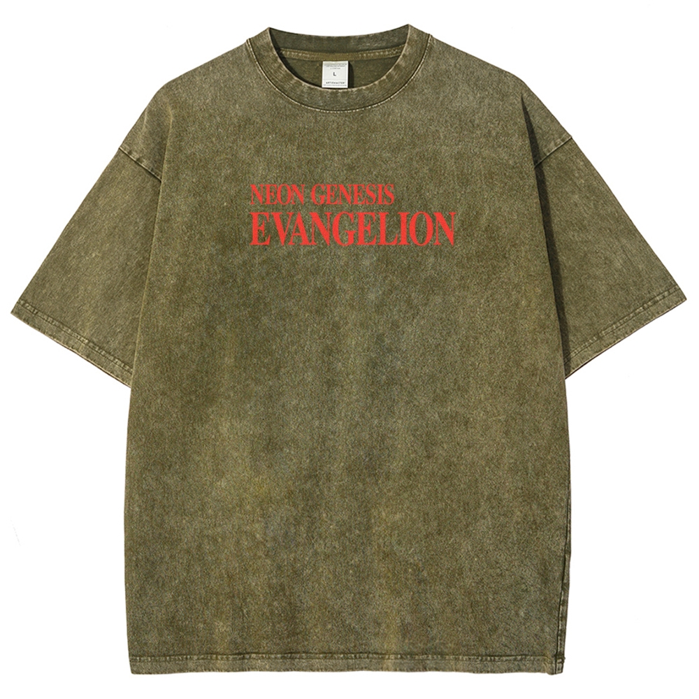 Neon Genesis Evangelion Unisex Fit Washed T-Shirt 2604003611