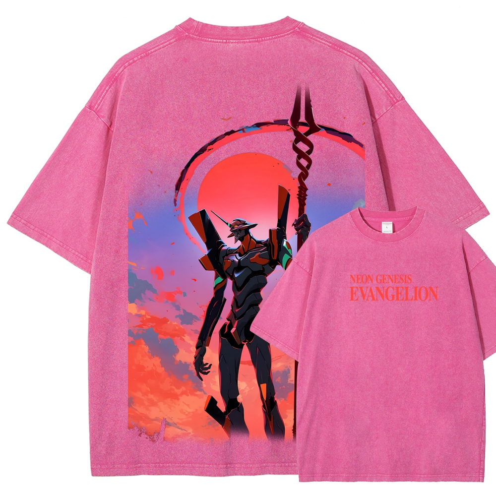 Neon Genesis Evangelion Unisex Fit Washed T-Shirt 2604003611