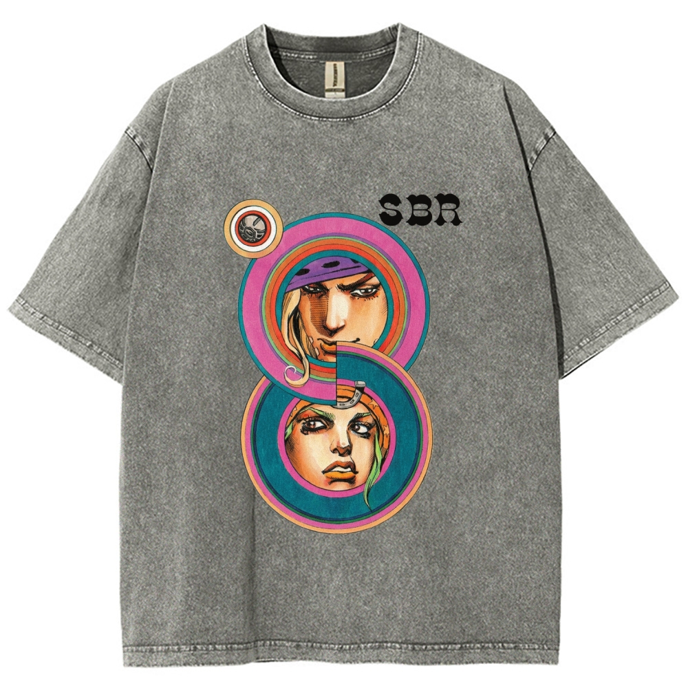 Jojo's Bizarre Adventure Unisex Fit Washed T-Shirt 2604004340
