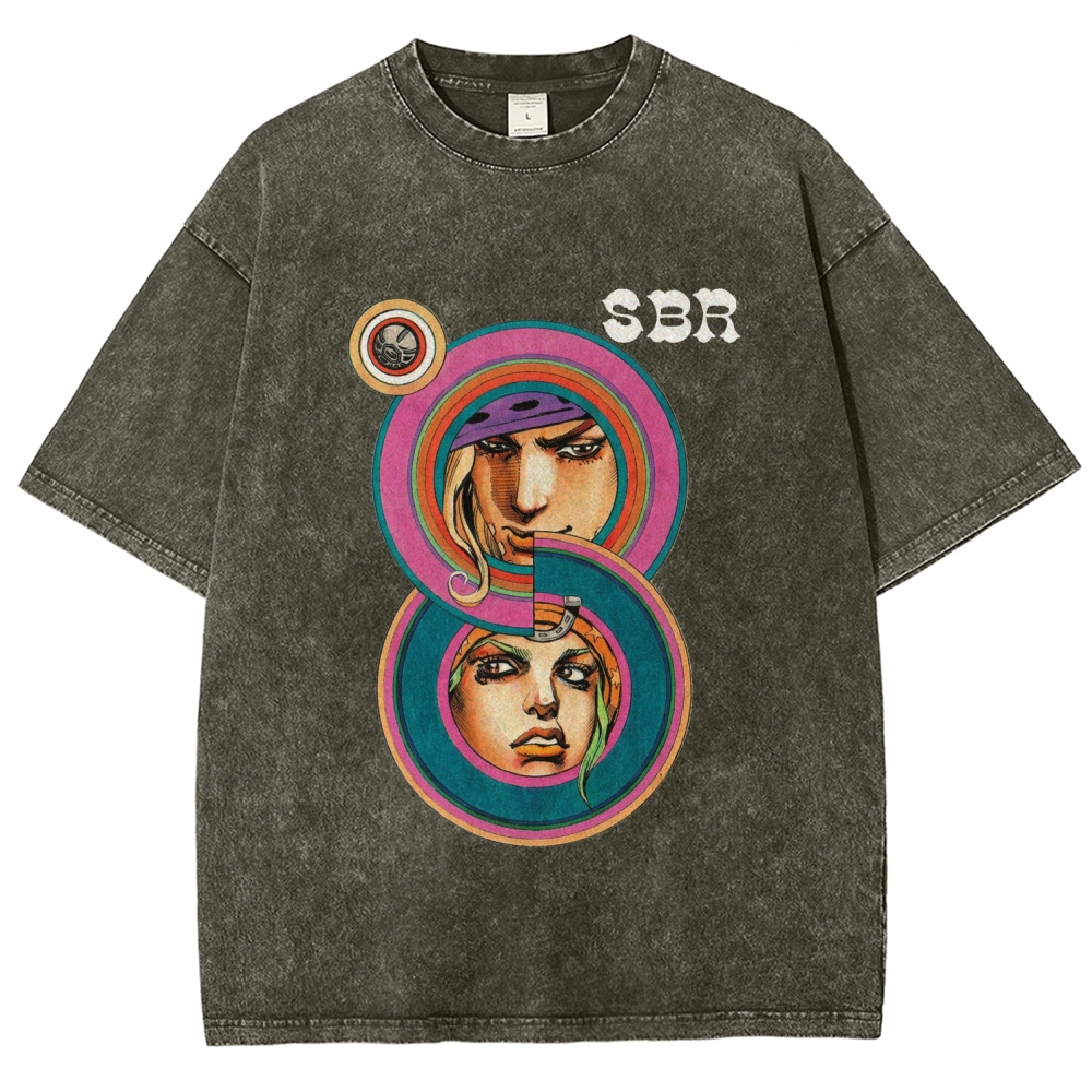Jojo's Bizarre Adventure Unisex Fit Washed T-Shirt 2604004340