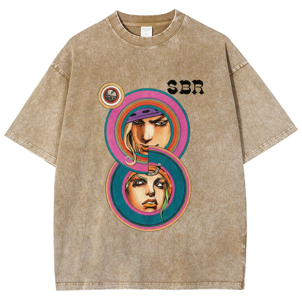 Jojo's Bizarre Adventure Unisex Fit Washed T-Shirt 2604004340