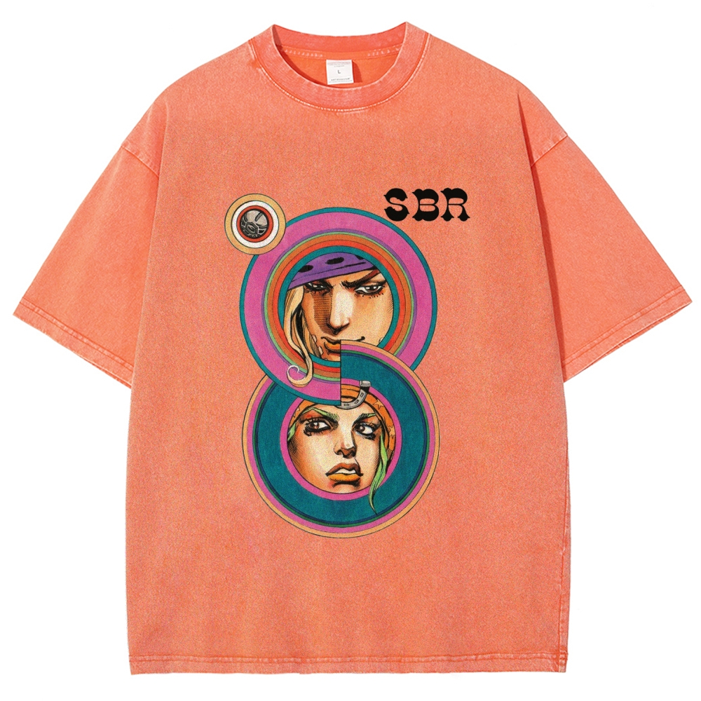 Jojo's Bizarre Adventure Unisex Fit Washed T-Shirt 2604004340