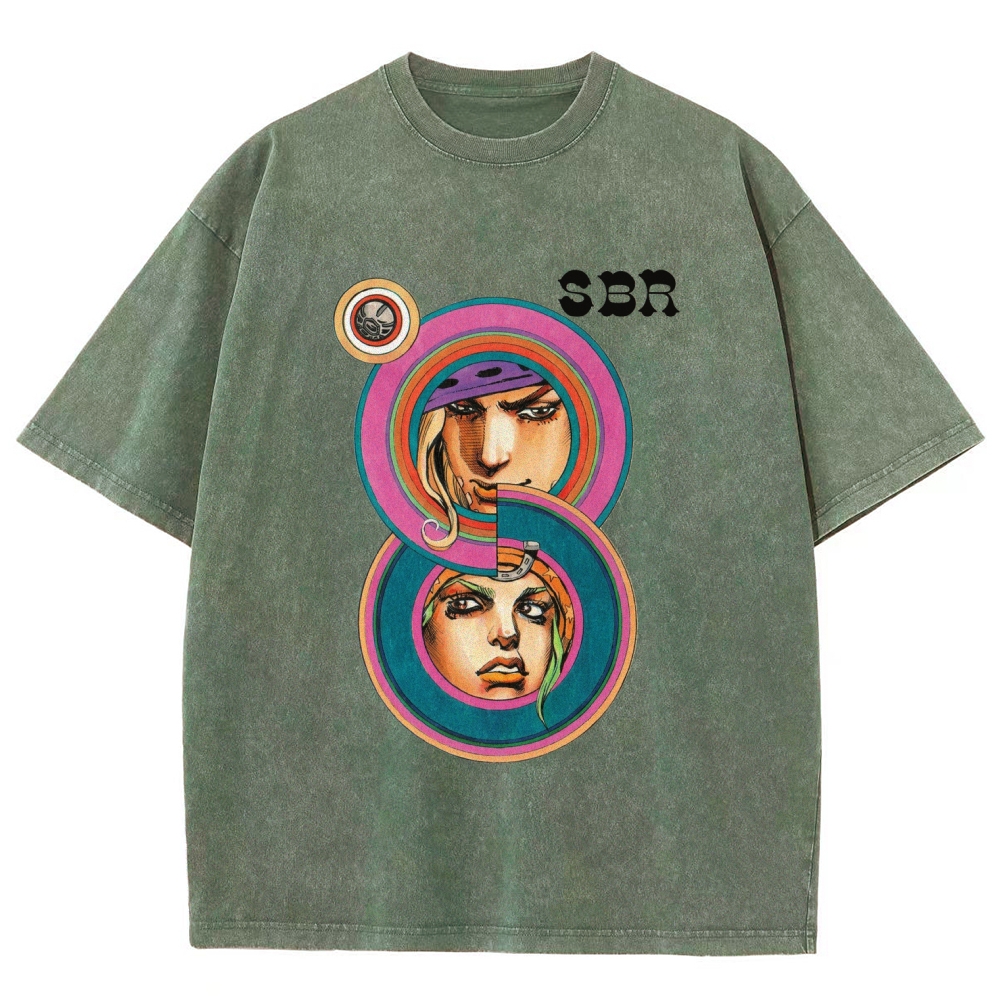 Jojo's Bizarre Adventure Unisex Fit Washed T-Shirt 2604004340