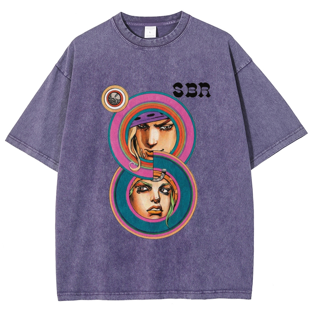 Jojo's Bizarre Adventure Unisex Fit Washed T-Shirt 2604004340