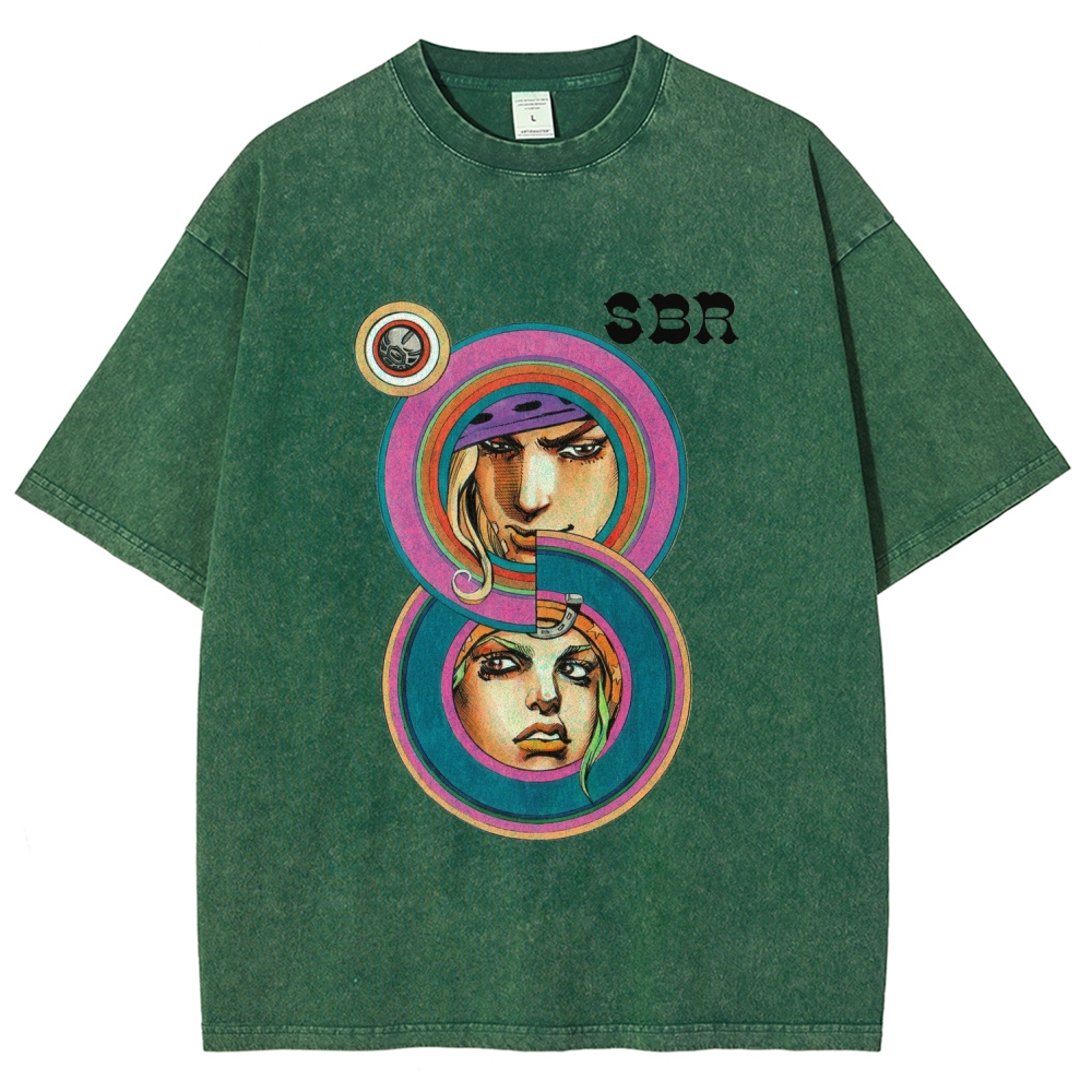 Jojo's Bizarre Adventure Unisex Fit Washed T-Shirt 2604004340