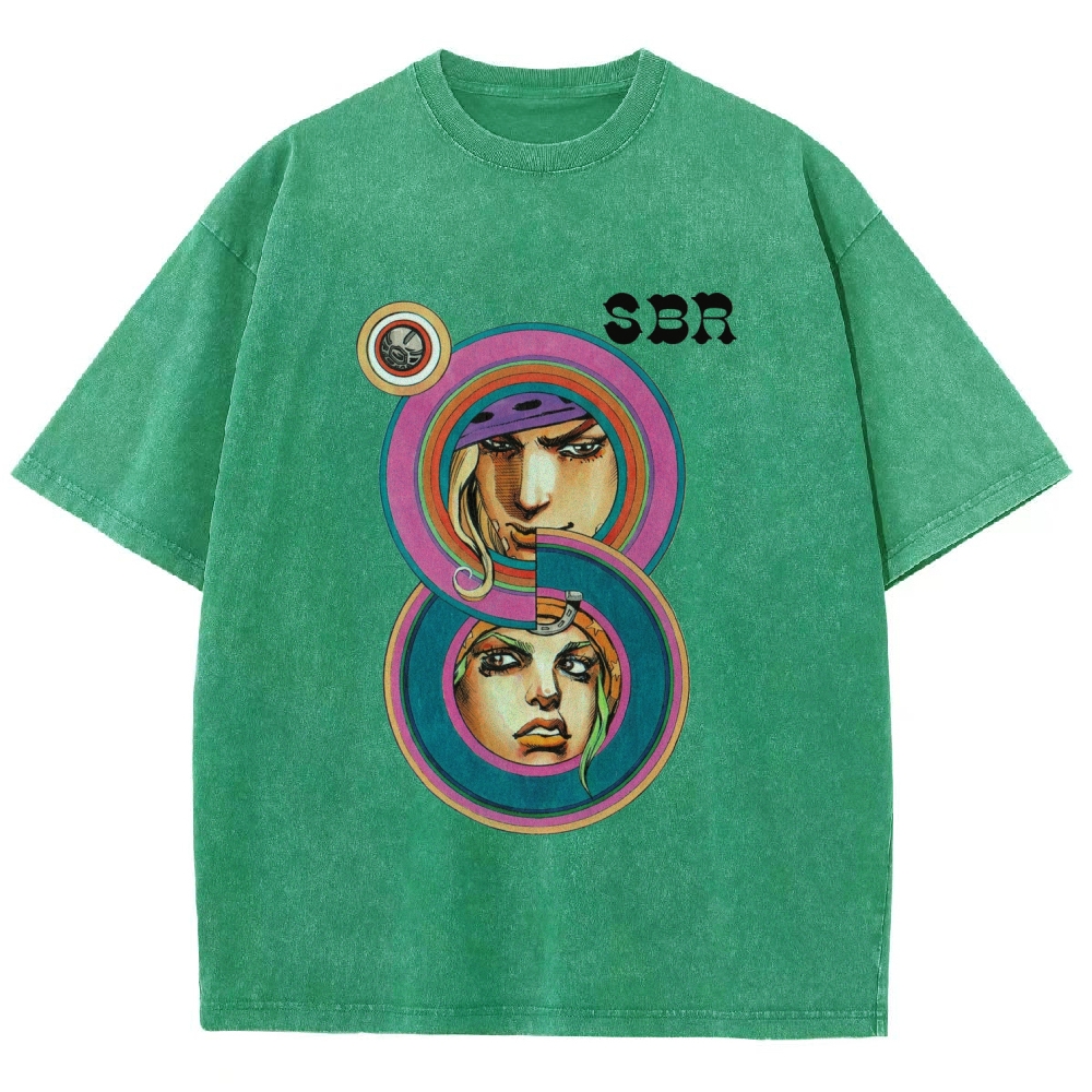 Jojo's Bizarre Adventure Unisex Fit Washed T-Shirt 2604004340