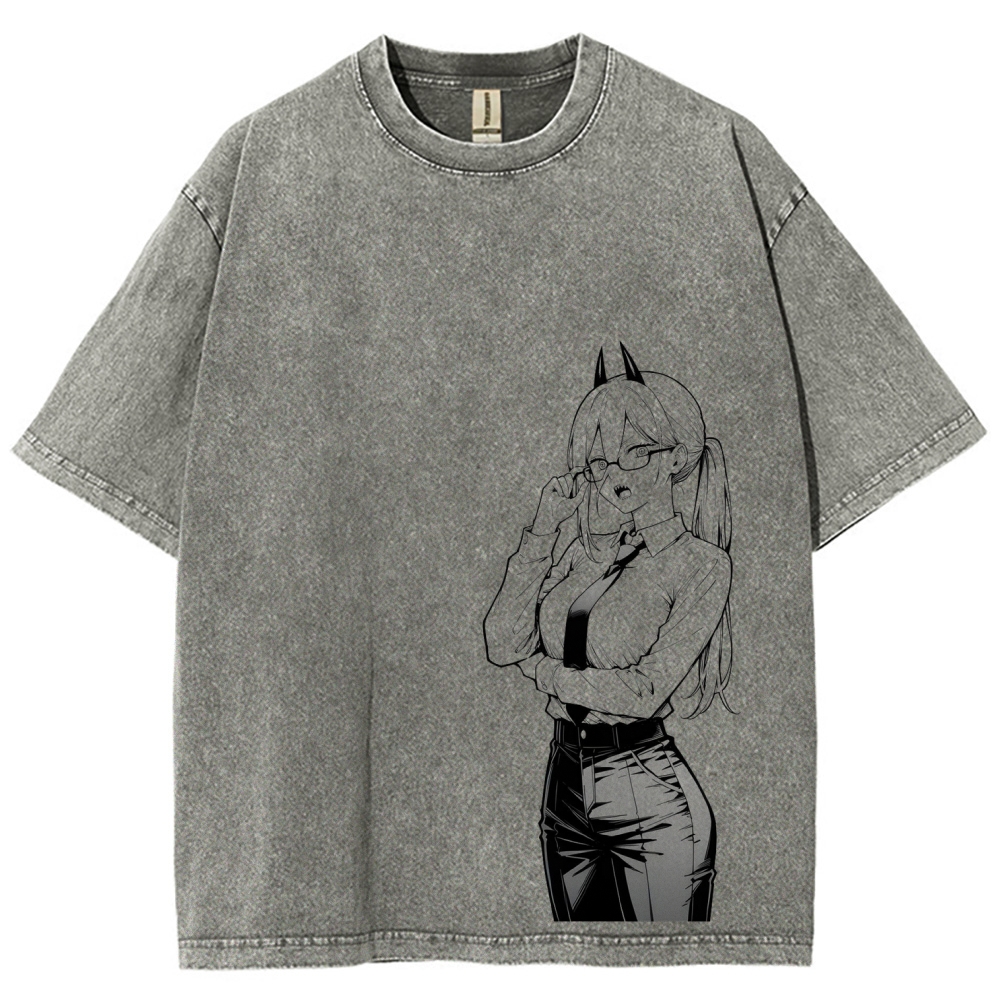 Chainsaw Man Unisex Fit Washed T-Shirt 2604004374