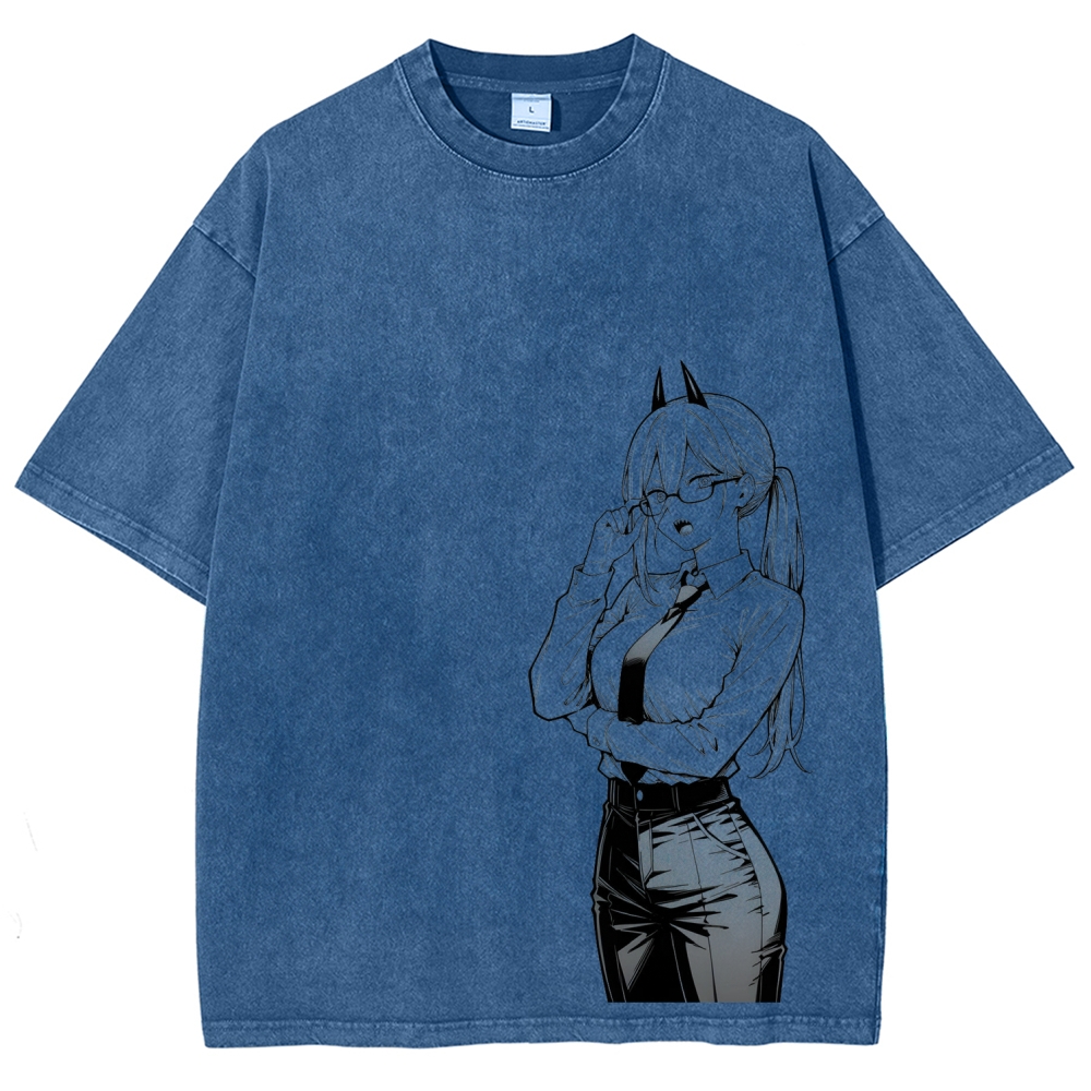 Chainsaw Man Unisex Fit Washed T-Shirt 2604004374
