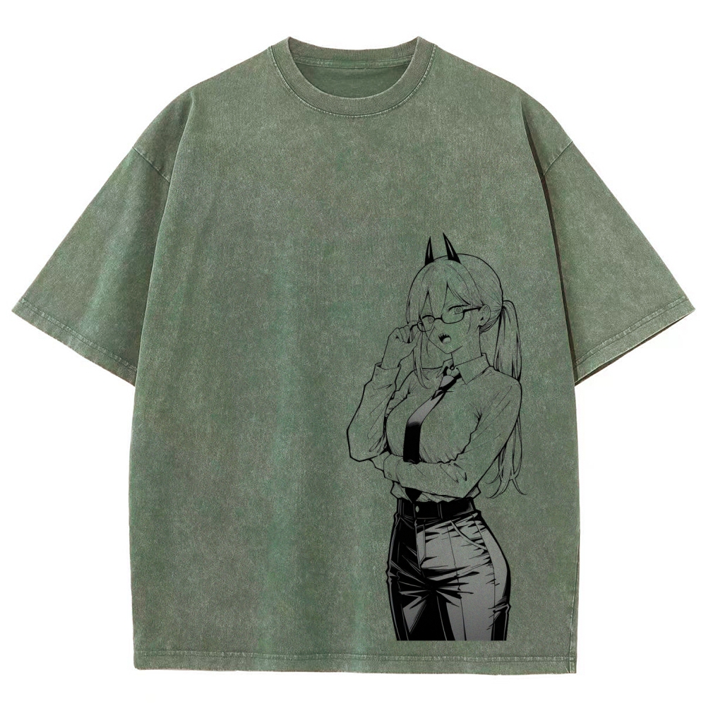 Chainsaw Man Unisex Fit Washed T-Shirt 2604004374