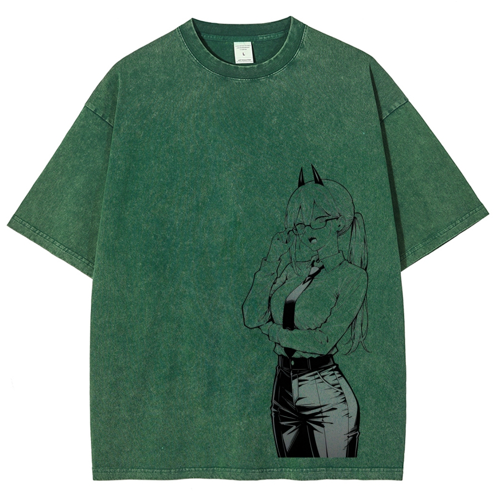 Chainsaw Man Unisex Fit Washed T-Shirt 2604004374