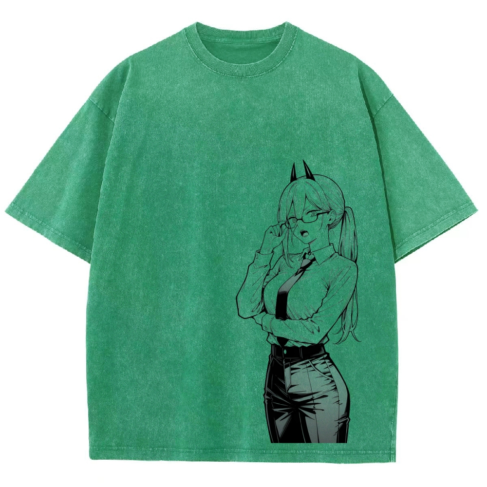 Chainsaw Man Unisex Fit Washed T-Shirt 2604004374