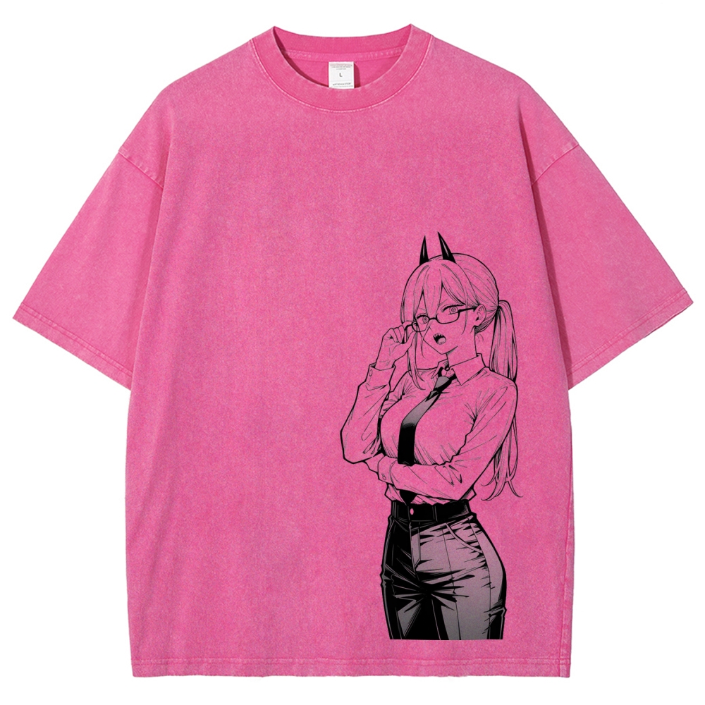 Chainsaw Man Unisex Fit Washed T-Shirt 2604004374