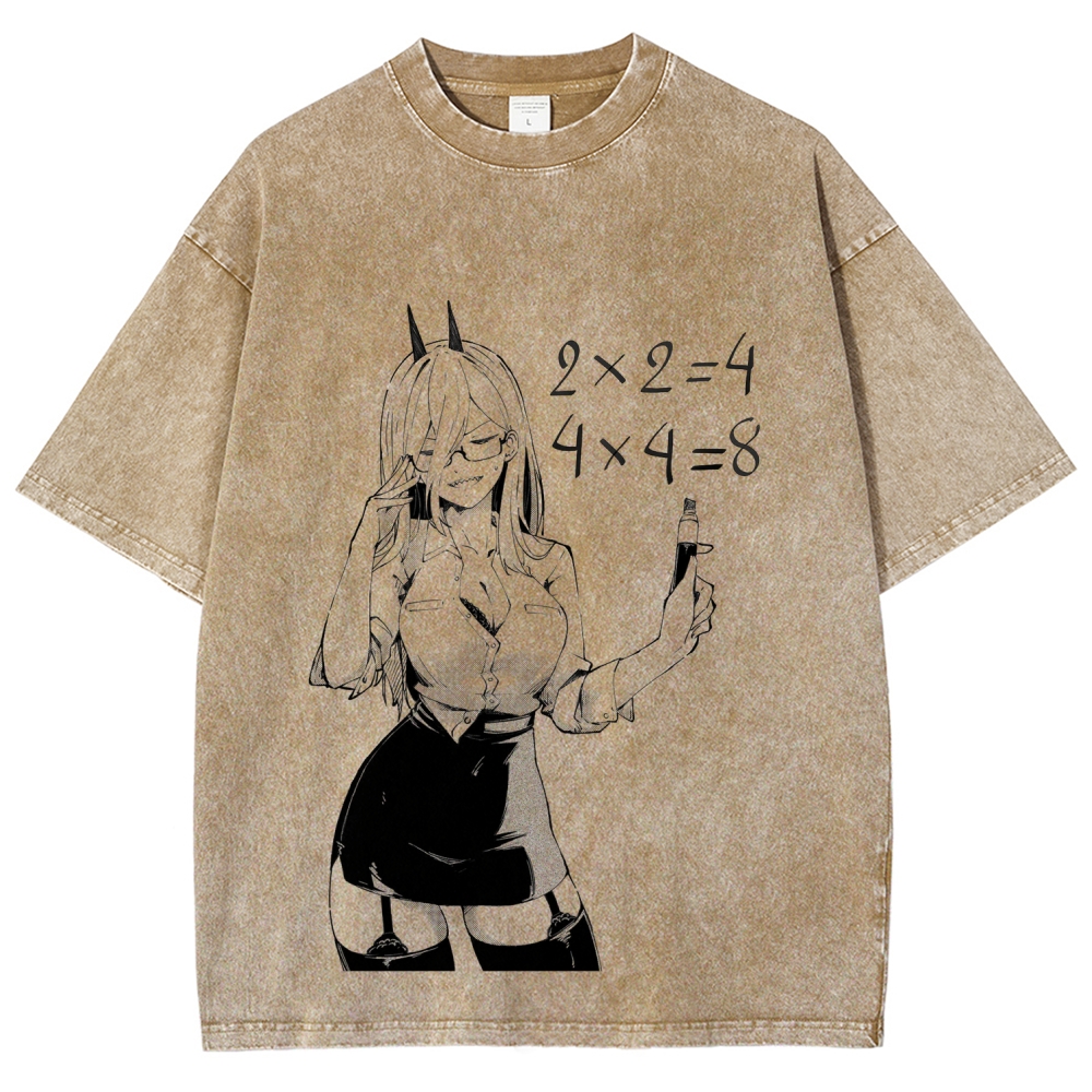 Chainsaw Man Unisex Fit Washed T-Shirt 2604004379