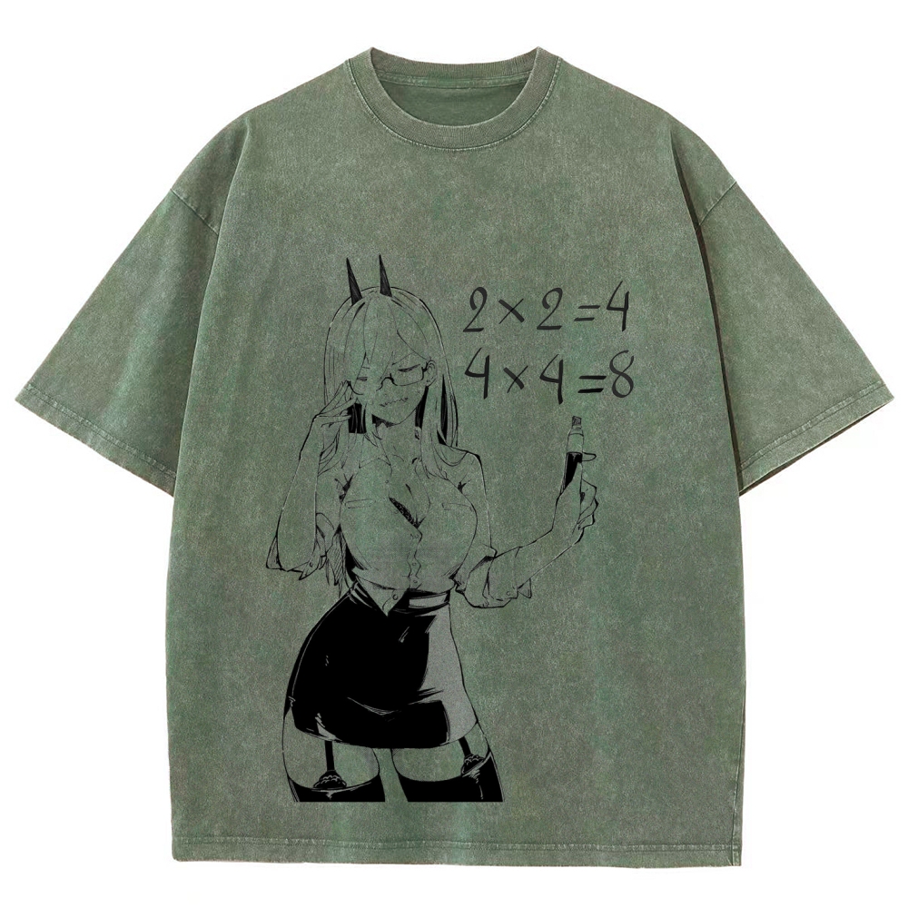 Chainsaw Man Unisex Fit Washed T-Shirt 2604004379