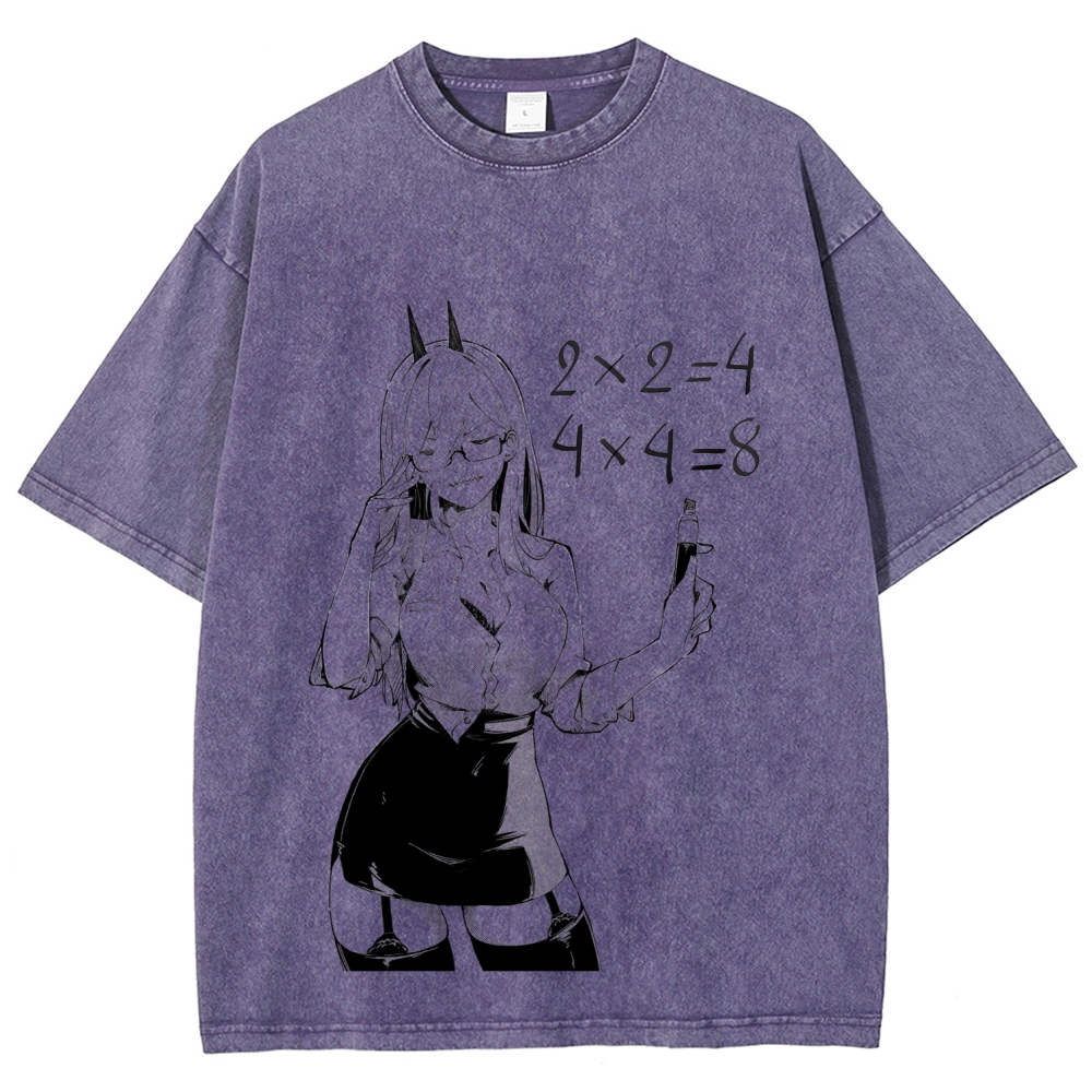 Chainsaw Man Unisex Fit Washed T-Shirt 2604004379