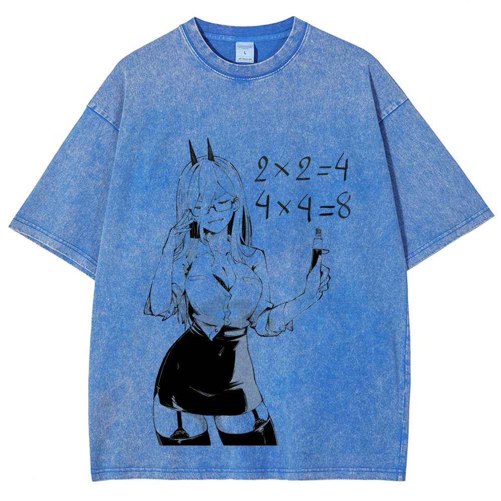 Chainsaw Man Unisex Fit Washed T-Shirt 2604004379