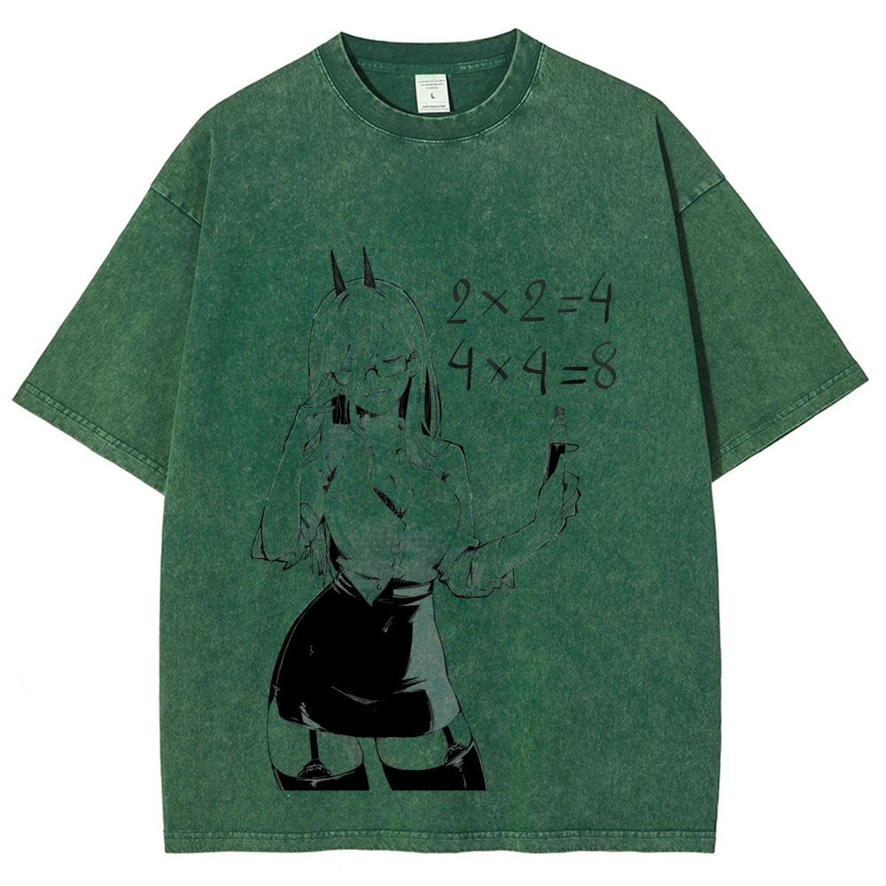 Chainsaw Man Unisex Fit Washed T-Shirt 2604004379