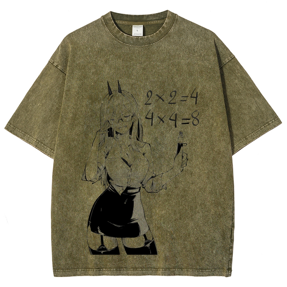 Chainsaw Man Unisex Fit Washed T-Shirt 2604004379