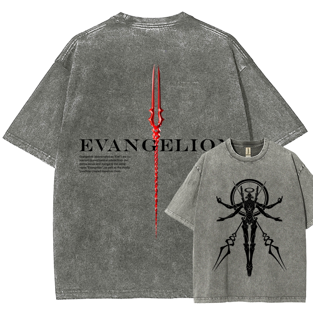 Neon Genesis Evangelion Unisex Fit Washed T-Shirt 2604004564