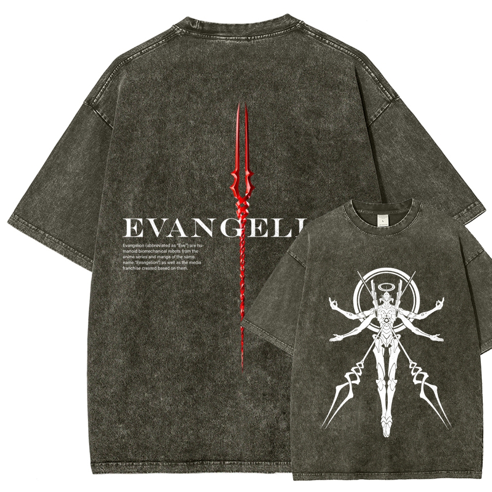 Neon Genesis Evangelion Unisex Fit Washed T-Shirt 2604004564